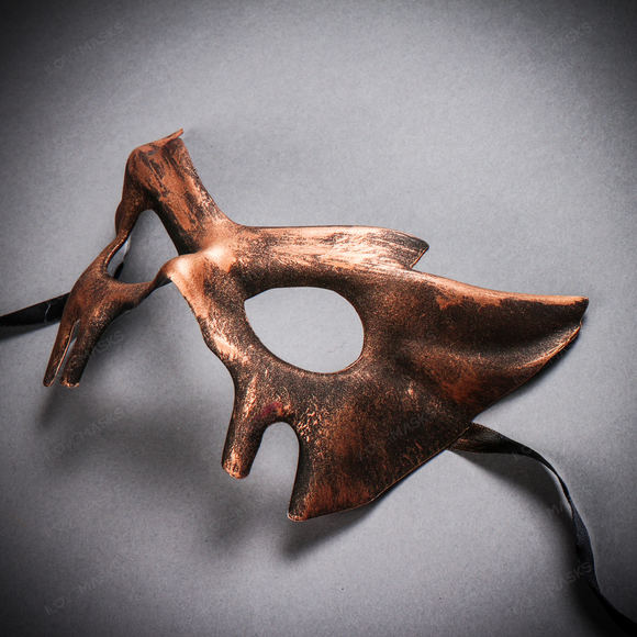 Devil Halloween Masquerade Eye Mask - Black Copper - Picture 3 of 5